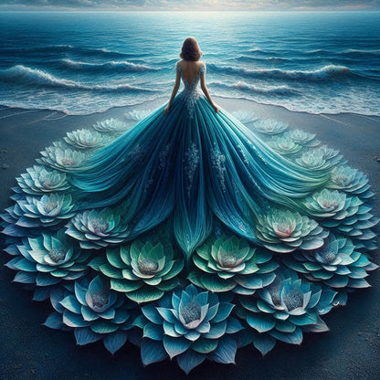 Diamond Painting - Full Round - Girl with gorgeous skirt (40*40CM)