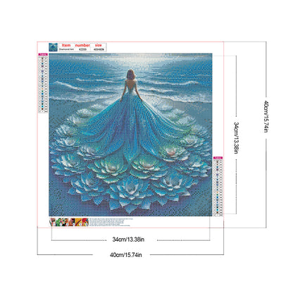 Diamond Painting - Full Round - Girl with gorgeous skirt (40*40CM)