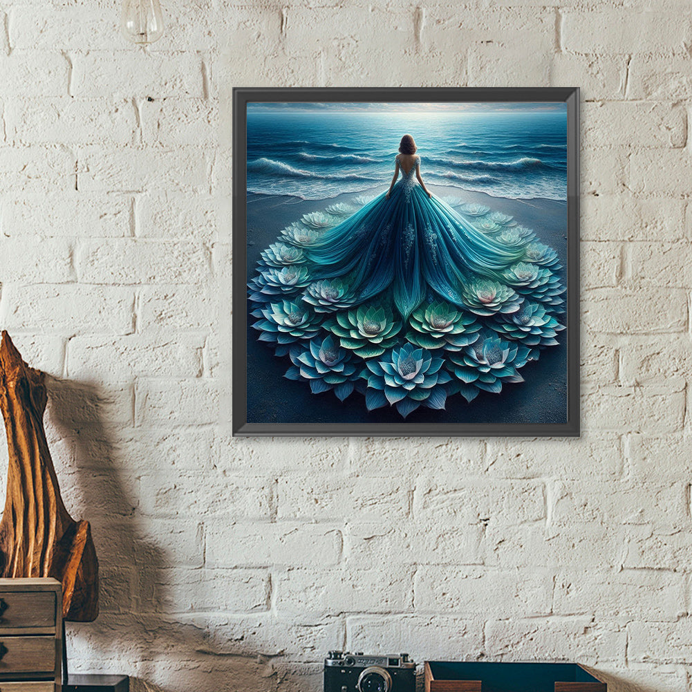 Diamond Painting - Full Round - Girl with gorgeous skirt (40*40CM)