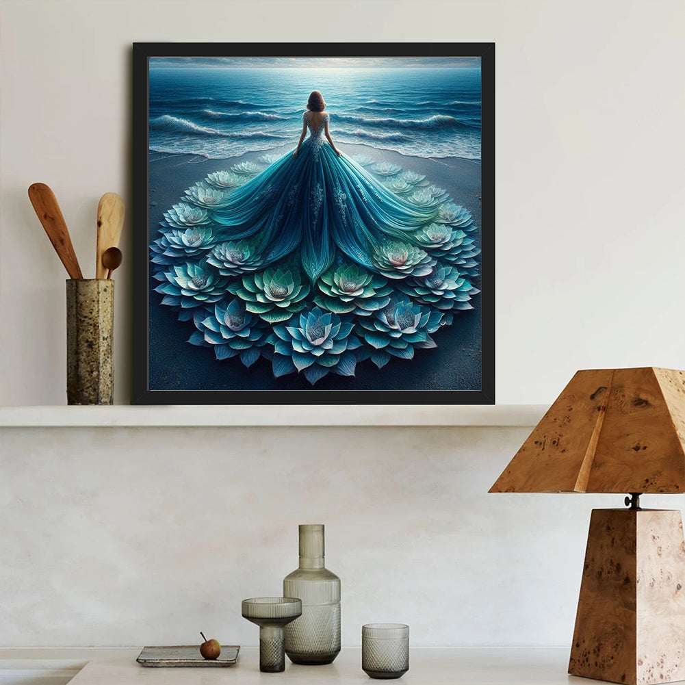 Diamond Painting - Full Round - Girl with gorgeous skirt (40*40CM)