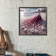 Load image into Gallery viewer, Diamond Painting - Full Round - Girl with gorgeous skirt (40*40CM)
