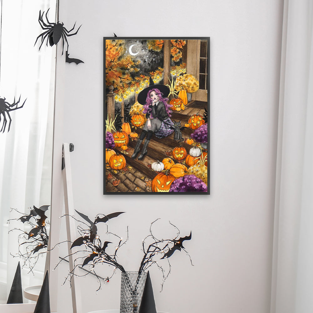 Diamond Painting - Full Square - Halloween girl (40*60CM)