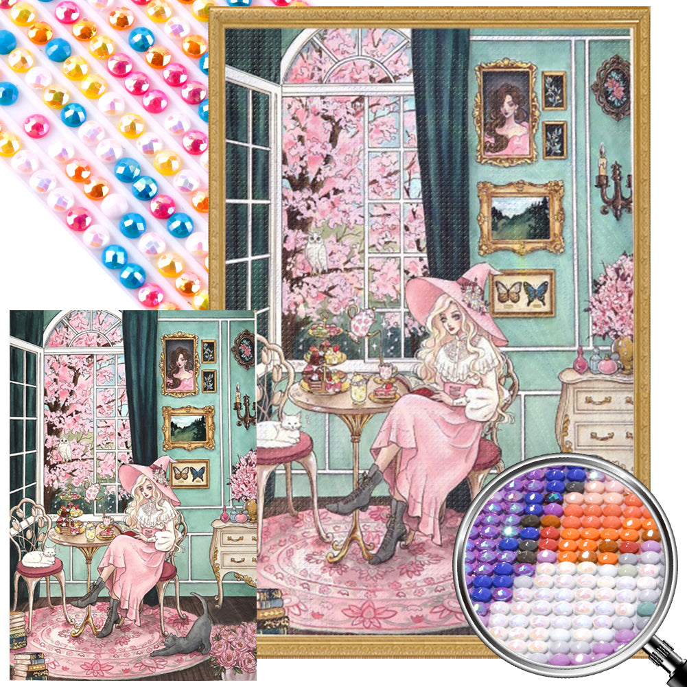 AB Diamond Painting - Full Round - Blonde witch (40*60CM)