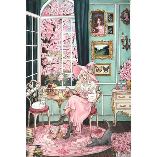AB Diamond Painting - Full Round - Blonde witch (40*60CM)
