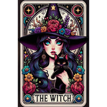 Load image into Gallery viewer, AB Diamond Painting - Full Round - Witch and black cat (40*60CM)
