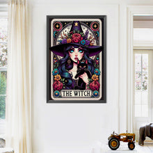 Load image into Gallery viewer, AB Diamond Painting - Full Round - Witch and black cat (40*60CM)
