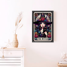 Load image into Gallery viewer, AB Diamond Painting - Full Round - Witch and black cat (40*60CM)
