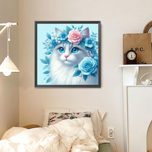 Load image into Gallery viewer, Diamond Painting - Full Round - Blue-eyed ragdoll cat (30*30CM)
