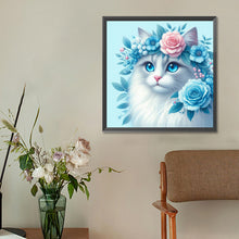 Load image into Gallery viewer, Diamond Painting - Full Round - Blue-eyed ragdoll cat (30*30CM)
