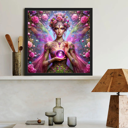 Diamond Painting - Full Round - Crystal flower fairy woman (40*40CM)