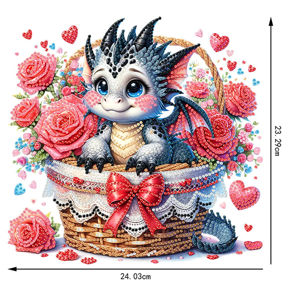 Acrylic Special Shape Valentines Day Dinosaur 5D DIY Diamond Painting Ornament