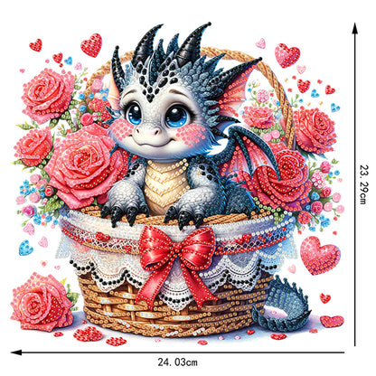 Acrylic Special Shape Valentines Day Dinosaur 5D DIY Diamond Painting Ornament