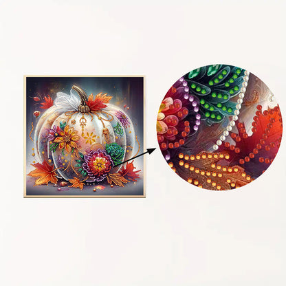 Diamond Painting - Partial Special Shaped - Flower pumpkin (30*30CM)