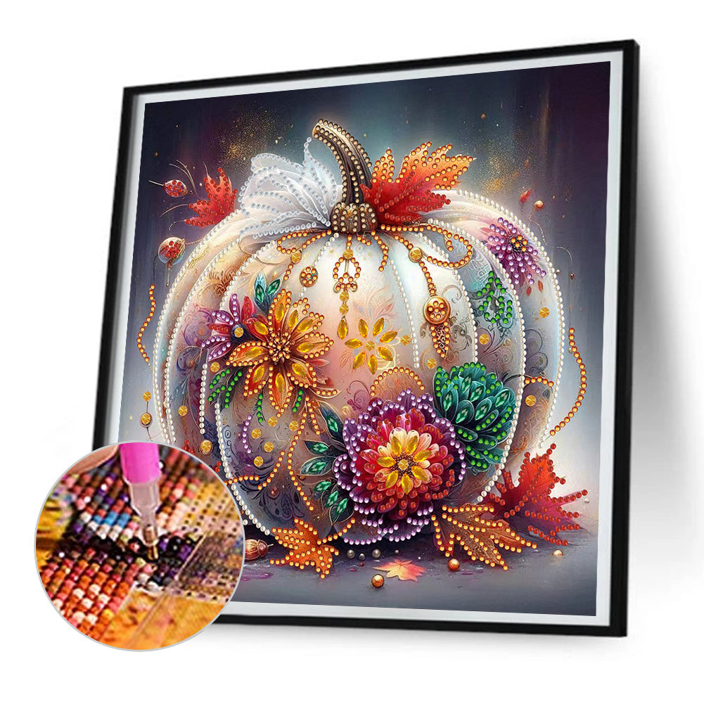 Diamond Painting - Partial Special Shaped - Flower pumpkin (30*30CM)