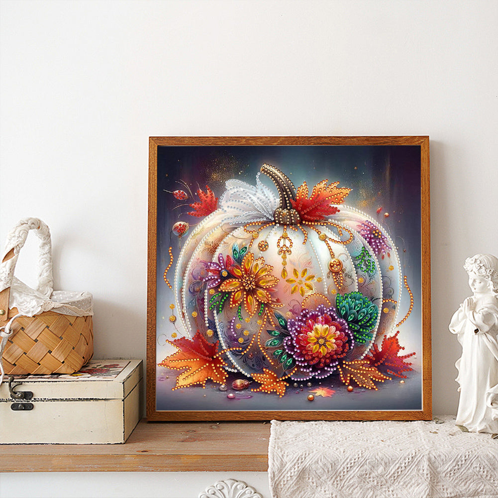 Diamond Painting - Partial Special Shaped - Flower pumpkin (30*30CM)