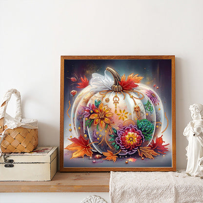 Diamond Painting - Partial Special Shaped - Flower pumpkin (30*30CM)