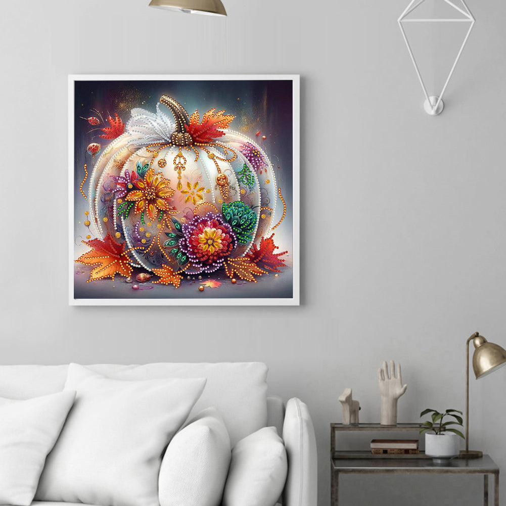 Diamond Painting - Partial Special Shaped - Flower pumpkin (30*30CM)