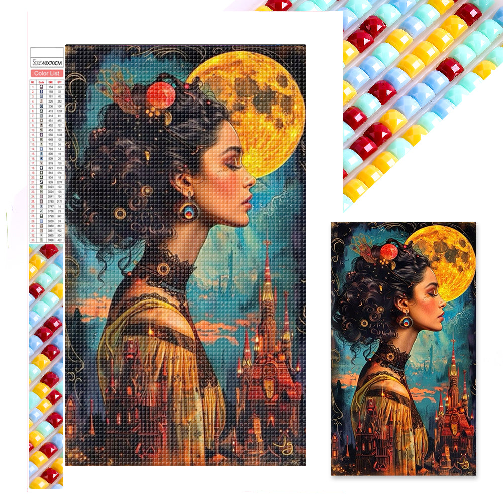 Diamond Painting - Full Square - Girl profile (40*70CM)