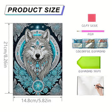 Load image into Gallery viewer, Special Shaped Wolf 50 Pages Diamond Painting Notebook for Adults Students
