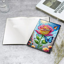 Load image into Gallery viewer, Special Shaped Butterfly Rose 50 Pages Diamond Painting Notebook for Adults
