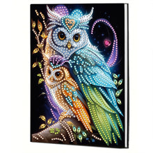 Load image into Gallery viewer, Special Shaped Owl 50 Pages Diamond Painting Notebook for Adults Students
