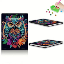 Load image into Gallery viewer, Special Shaped Owl 50 Pages Diamond Painting Notebook for Adults Students
