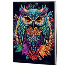Load image into Gallery viewer, Special Shaped Owl 50 Pages Diamond Painting Notebook for Adults Students
