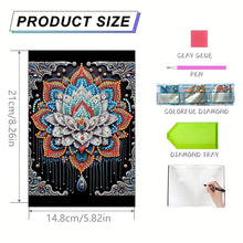 Load image into Gallery viewer, Special Shaped Mandala Lotus 50 Pages Diamond Painting Notebook for Adults
