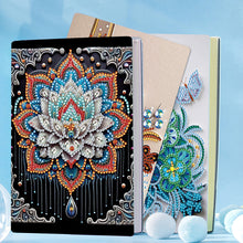 Load image into Gallery viewer, Special Shaped Mandala Lotus 50 Pages Diamond Painting Notebook for Adults
