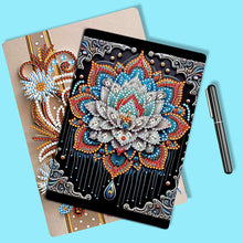 Load image into Gallery viewer, Special Shaped Mandala Lotus 50 Pages Diamond Painting Notebook for Adults
