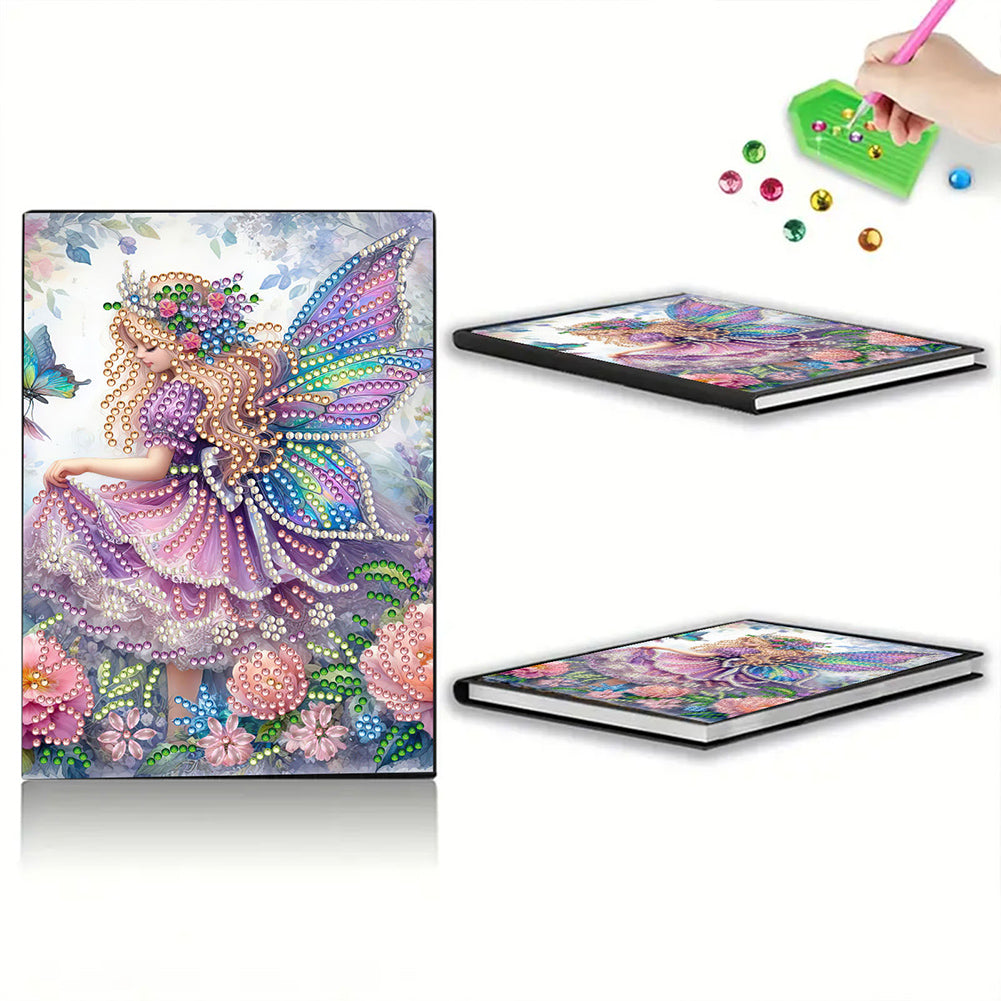 Special Shaped Fairy 50 Pages Diamond Painting Notebook for Adults Students