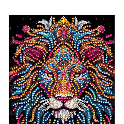 Special Shaped Lion 50 Pages Diamond Painting Notebook for Adults Students