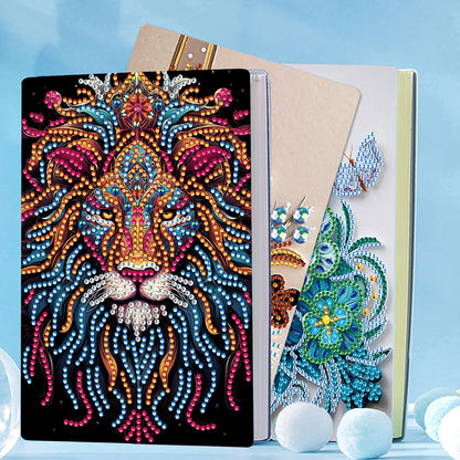 Special Shaped Lion 50 Pages Diamond Painting Notebook for Adults Students