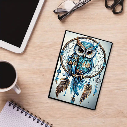Special Shaped Owl Dreamcatcher 50 Pages Diamond Painting Notebook for Adults