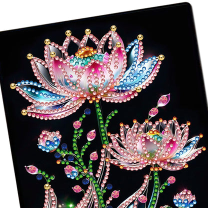 Special Shaped Lotus 50 Pages Diamond Painting Notebook for Adults Students