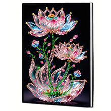 Load image into Gallery viewer, Special Shaped Lotus 50 Pages Diamond Painting Notebook for Adults Students
