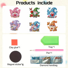 Load image into Gallery viewer, 6Pcs Bouquet Diamond Art Fridge Magnet DIY Fridge Stickers for Car Mailbox Decor
