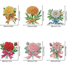 Load image into Gallery viewer, 6Pcs Bouquet Diamond Art Fridge Magnet DIY Fridge Stickers for Car Mailbox Decor
