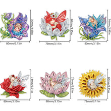 Load image into Gallery viewer, 6Pcs Bouquet Diamond Art Fridge Magnet DIY Fridge Stickers for Car Mailbox Decor
