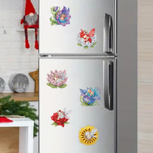 Load image into Gallery viewer, 6Pcs Bouquet Diamond Art Fridge Magnet DIY Fridge Stickers for Car Mailbox Decor
