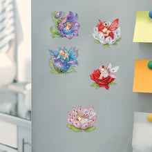 Load image into Gallery viewer, 6Pcs Bouquet Diamond Art Fridge Magnet DIY Fridge Stickers for Car Mailbox Decor
