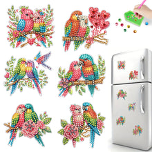 Load image into Gallery viewer, 6Pcs Bouquet Diamond Art Fridge Magnet DIY Fridge Stickers for Car Mailbox Decor
