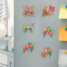 Load image into Gallery viewer, 6Pcs Bouquet Diamond Art Fridge Magnet DIY Fridge Stickers for Car Mailbox Decor
