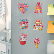 Load image into Gallery viewer, 6Pcs Bouquet Diamond Art Fridge Magnet DIY Fridge Stickers for Car Mailbox Decor
