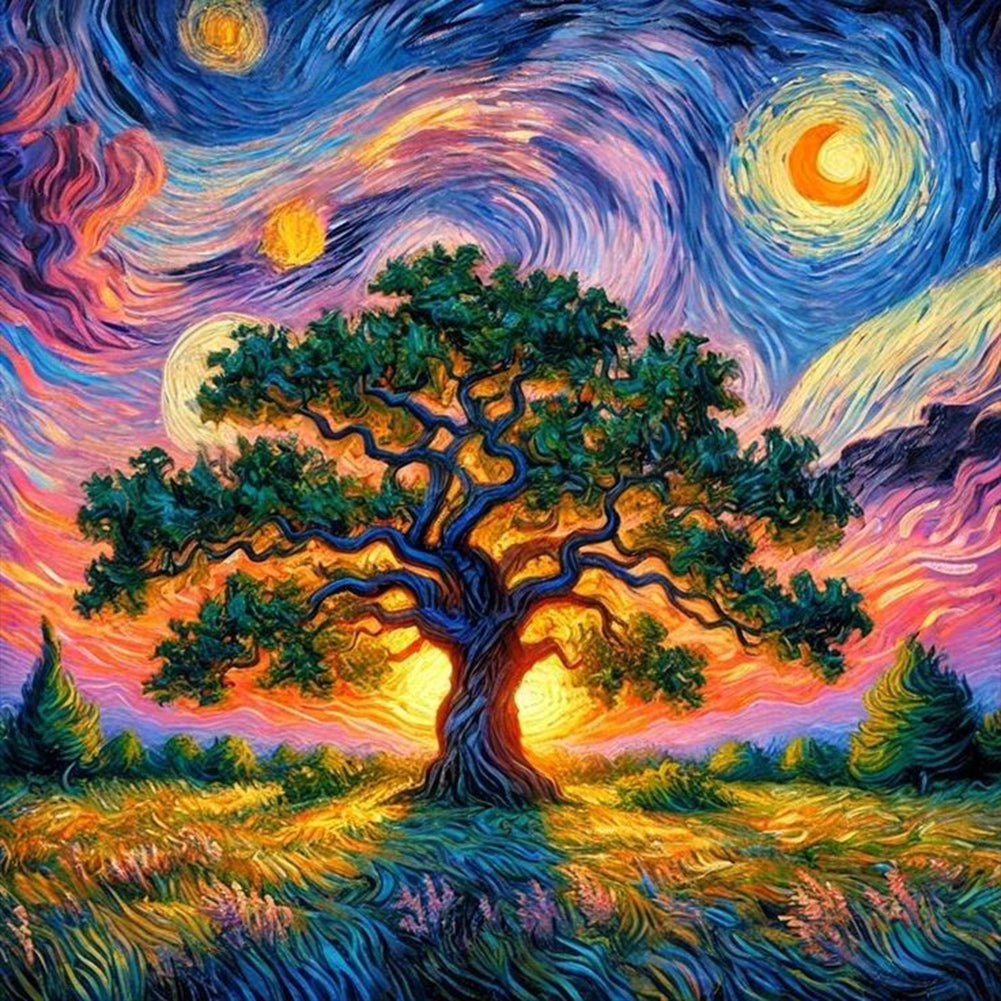 Diamond Painting - Full Round - Tree of life (30*30CM)