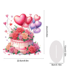 Load image into Gallery viewer, Acrylic Special Shape Flower Cake Desktop Diamond Art Kits for Home Office Decor
