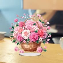 Load image into Gallery viewer, Acrylic Special Shape Flower Cake Desktop Diamond Art Kits for Home Office Decor
