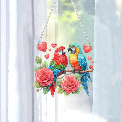 Acrylic Special Shape Flower Bird Love Diamond Painting Ornaments for Art Crafts