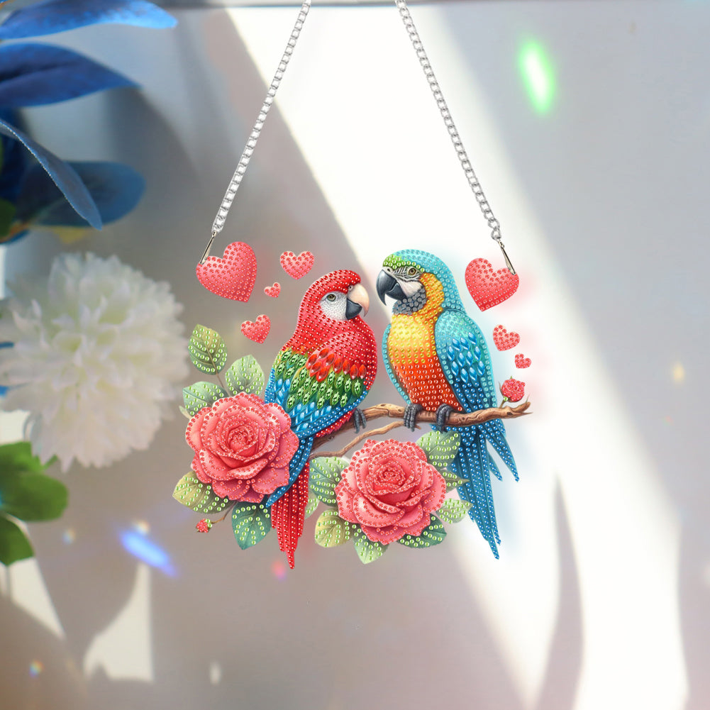 Acrylic Special Shape Flower Bird Love Diamond Painting Ornaments for Art Crafts
