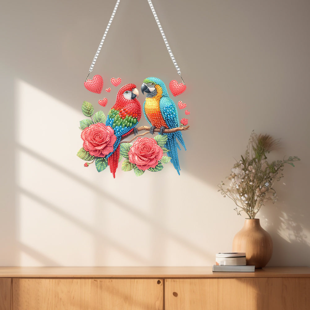 Acrylic Special Shape Flower Bird Love Diamond Painting Ornaments for Art Crafts